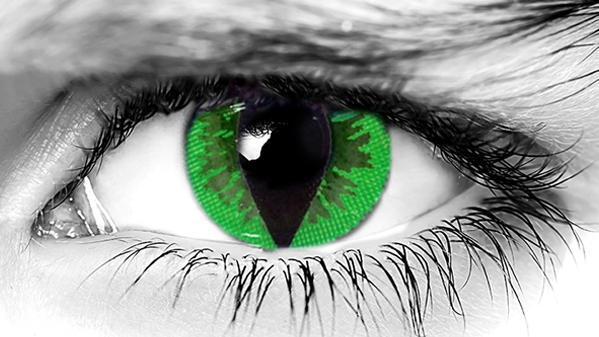 Green Reptile Halloween Contacts