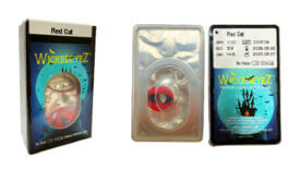 Red Cat Halloween Contacts
